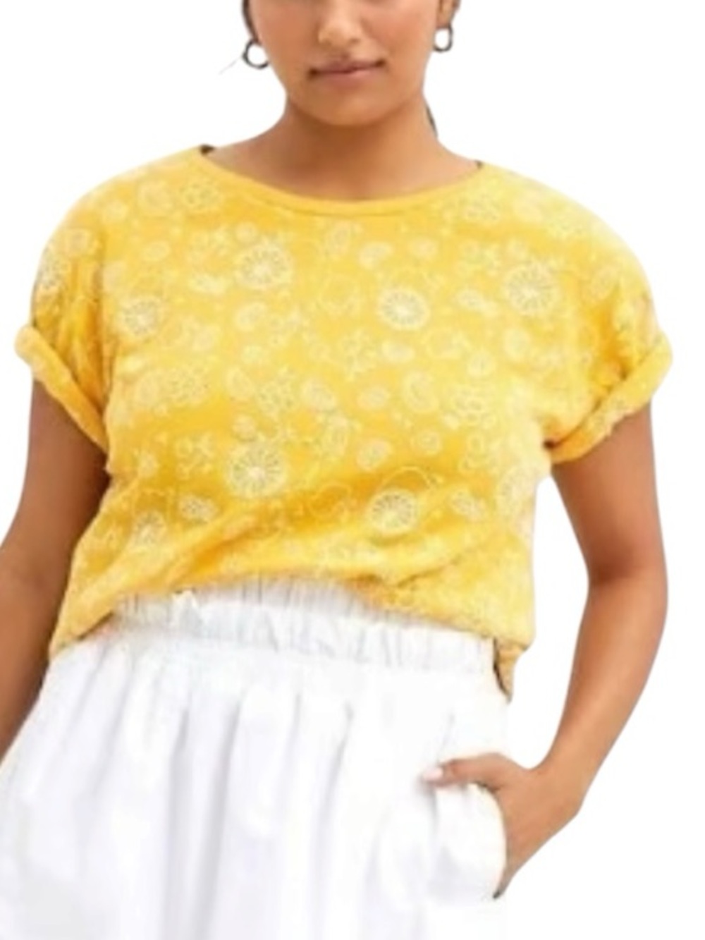 Anthropologie Maeve Beach Embroidered Sweatshirt Tee Crewneck Top size S